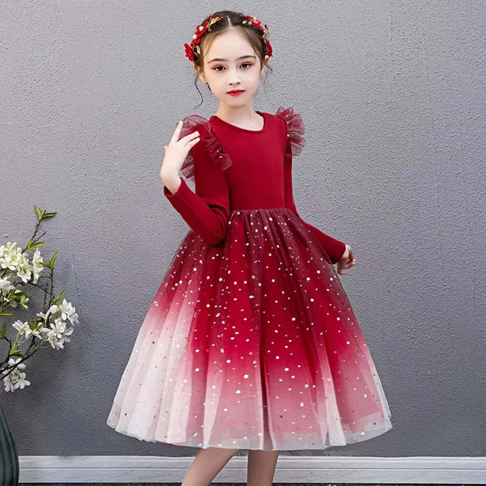 Kuromi-Robe de princesse à manches longues pour filles, costume de Noël, vêtements pour enfants, fête d'anniversaire, nouvel an, automne