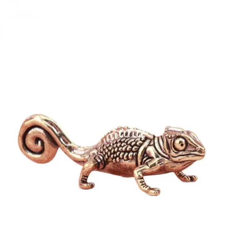 Vintage-Gecko-Statue aus Legierung, Heim- und Schreibtischdekoration, Tierornamente, realistische Gecko-Statue, Kunsthandwerk, kleine Geschenkidee – Detail 7
