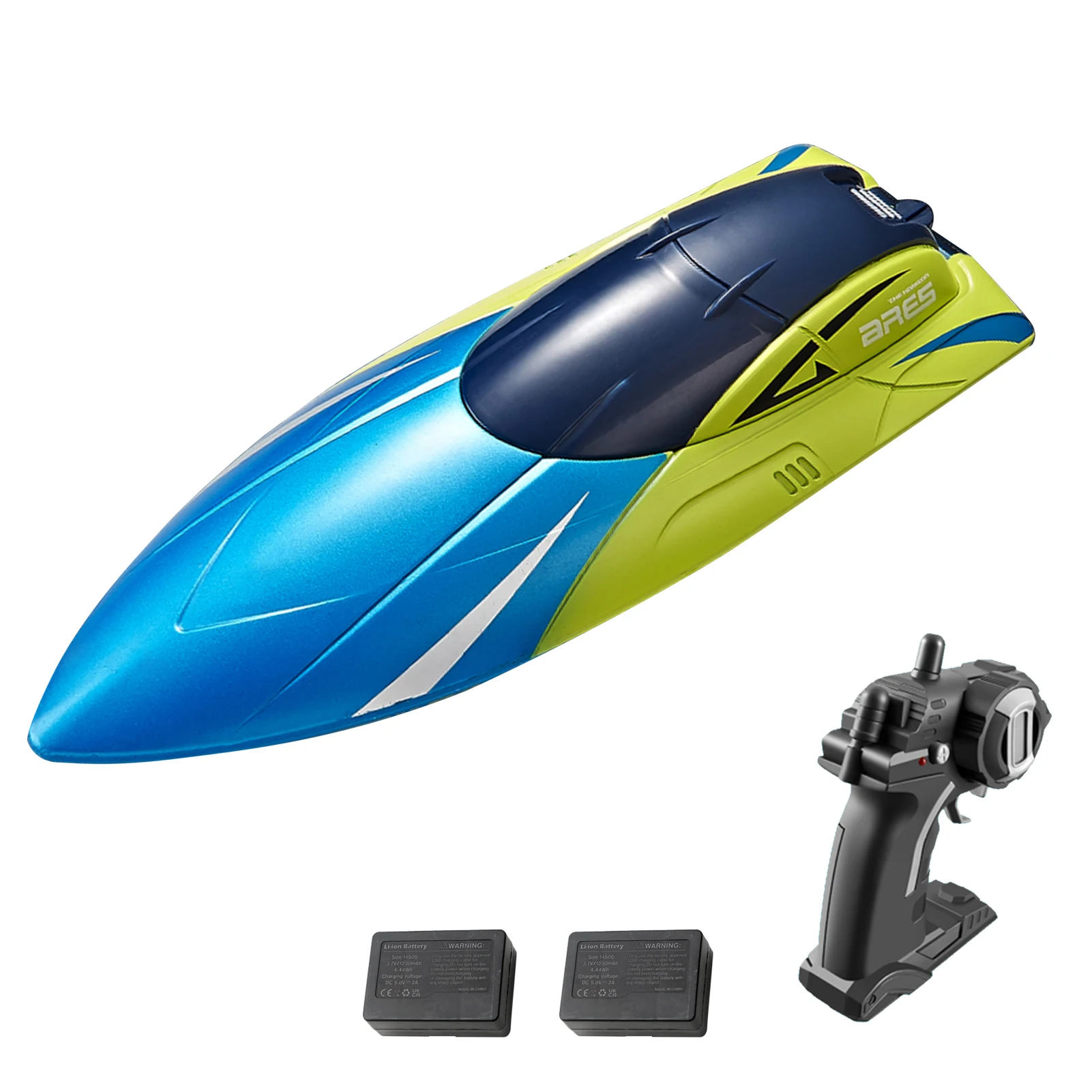 Remote Control Boat 2.4GHz Remote Control Ship Toy Gift for Kids Adults Boys with 2 Battery