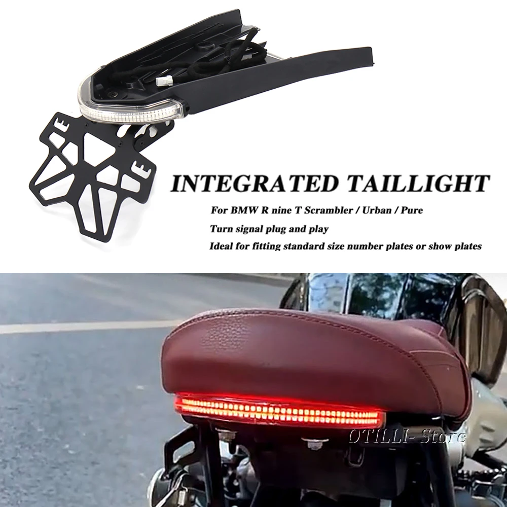 NEW Turn Signals Brake Tail Light License Plate Holder With LED Lamp For BMW RNINET R NINE T R NINET Urban GS Scrambler Pure