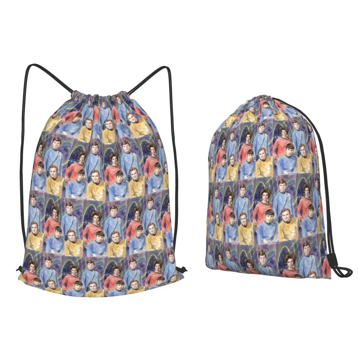 Legends Of The Final Frontier Starfleet Icons United Backpacks Casual Drawstring Bags Sports Bag Book Bags for Man Woman School