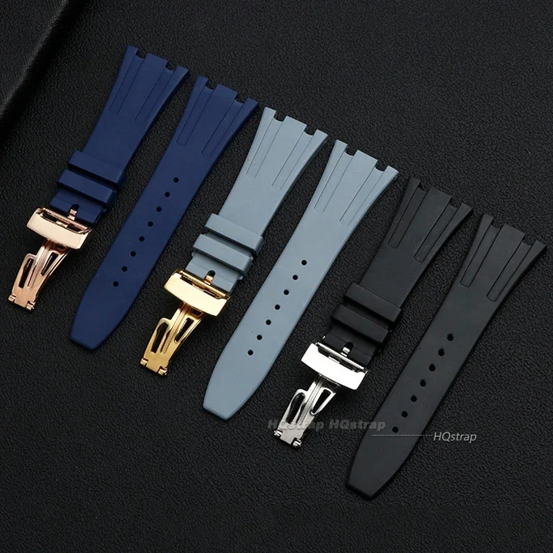 27mm Silicone Bracelet for AP for Royal Oak for AP15400 15710 26470 15703 Waterproof Wristband for Audemars Piguet Sport Belt