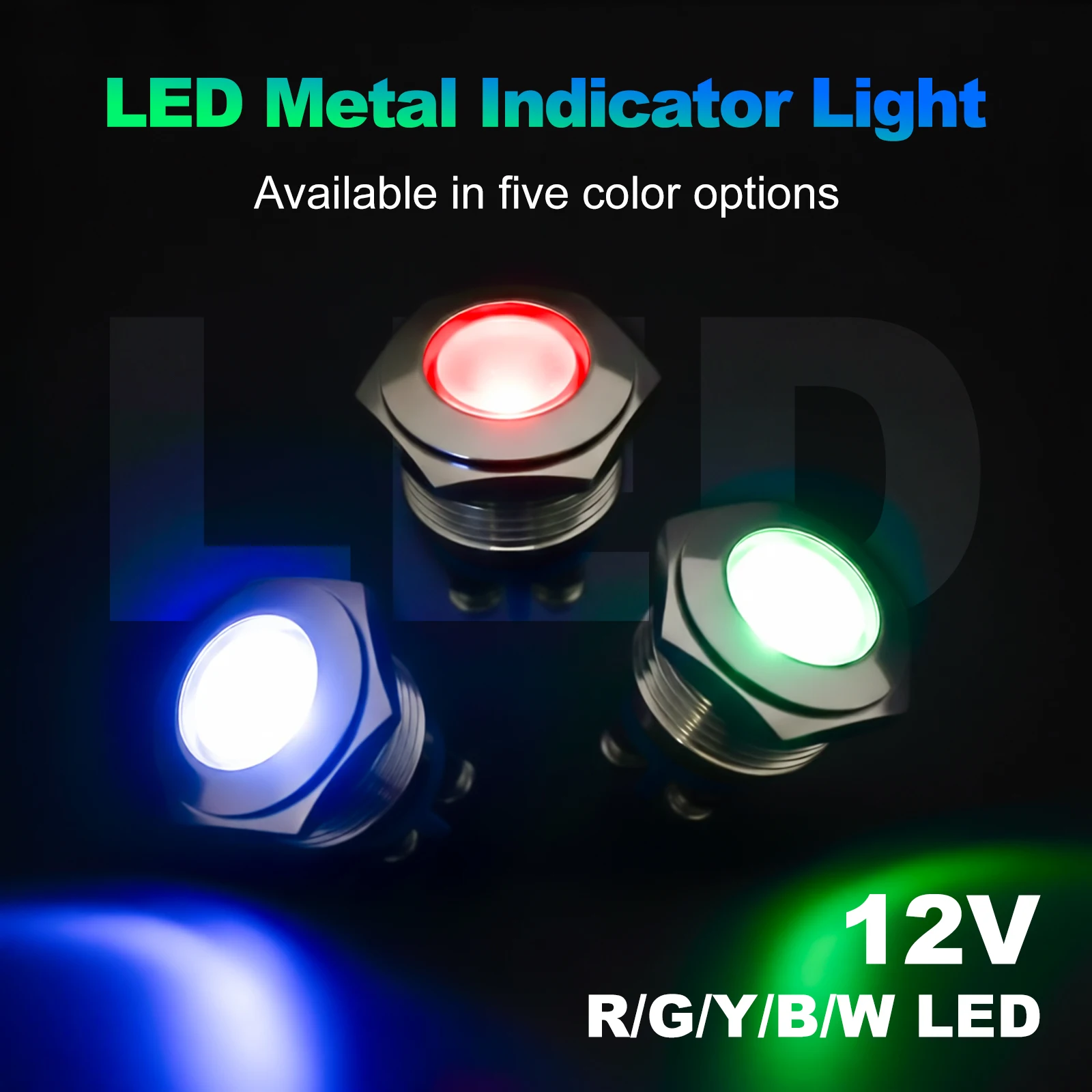 

Светодиодный индикатор FILN 16 мм, металлический, 12 В, водонепроницаемый, сигнальная лампа, пилотный свет, направляющий свет с винтовым клеммным соединением для автомобиля, лодки, DIY