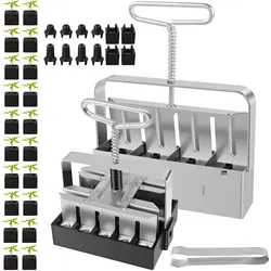 Soil Blocker 4 Cell / 20 Cell Soil Block Maker with Clip Handheld Seed Block Maker Tool with Handle Rustproof