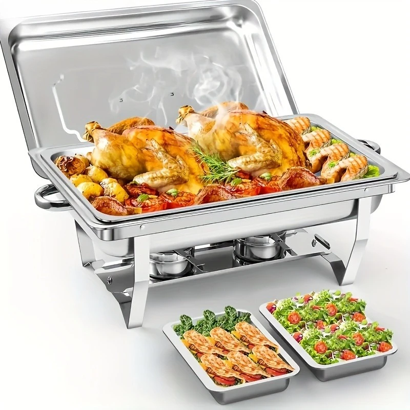 Stainless Steel Folding Foot Buffet Stove Holding Furnace Easy To Assemble Home Insulated Oven Restaurant Hotel Equipment