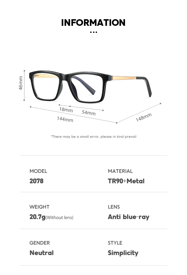 JMISUS Neu eingetroffene quadratische progressive verschreibungspflichtige Brillen, handgefertigte rechteckige progressive Brillen aus Acetat, optische Brillen