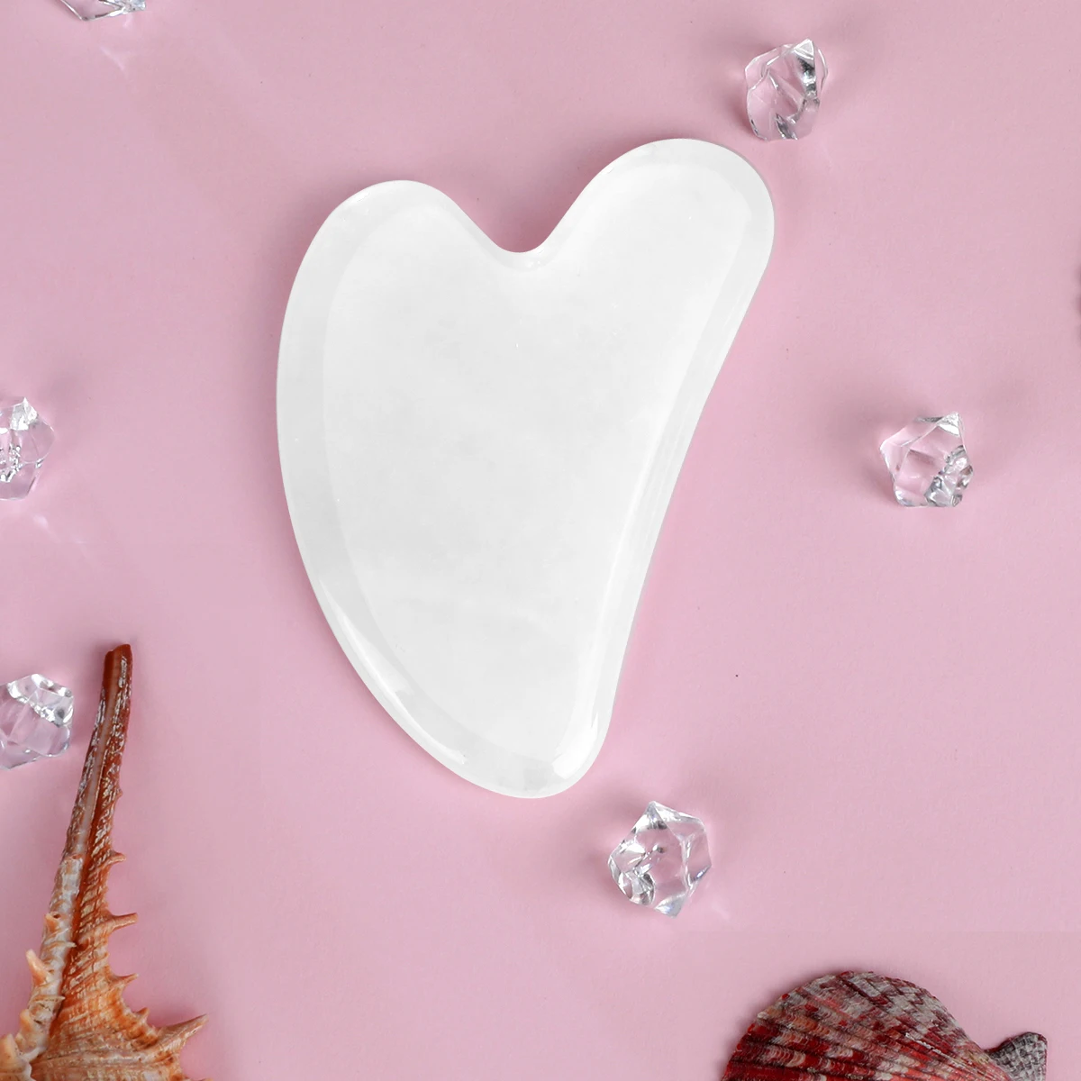 

1PC White Jade Guasha Massage Natural Jade Scraper Facial Gua Sha SPA Neck Beauty Healty Massager Portable Face Skin Care Tool