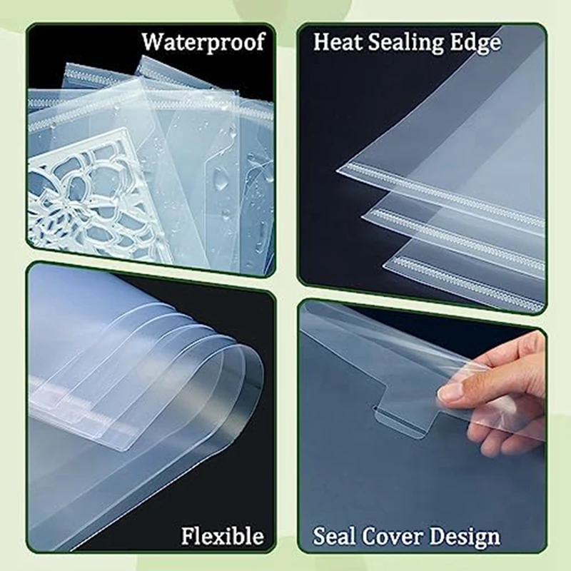 Tempat penyimpanan kertas Scrapbook 12X12 inci, catatan vinil, dan kartu tahan lama 30 buah