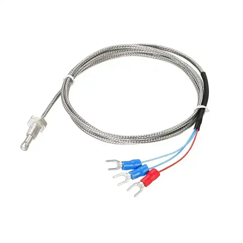 for PT100 Temperature Sensor Threaded Platinum RTD Waterproof High Precision Industrial Temperature Probe Thermal Resistance