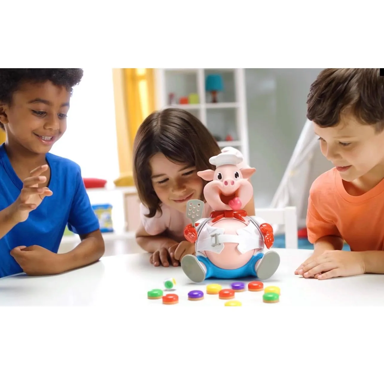 لعبة Pop The Pig الأصلية: Hungry Burger Pig لعبة الطاولة للأطفال الوالدين والطفل، لعبة أطفال تفاعلية صديقة للعائلة