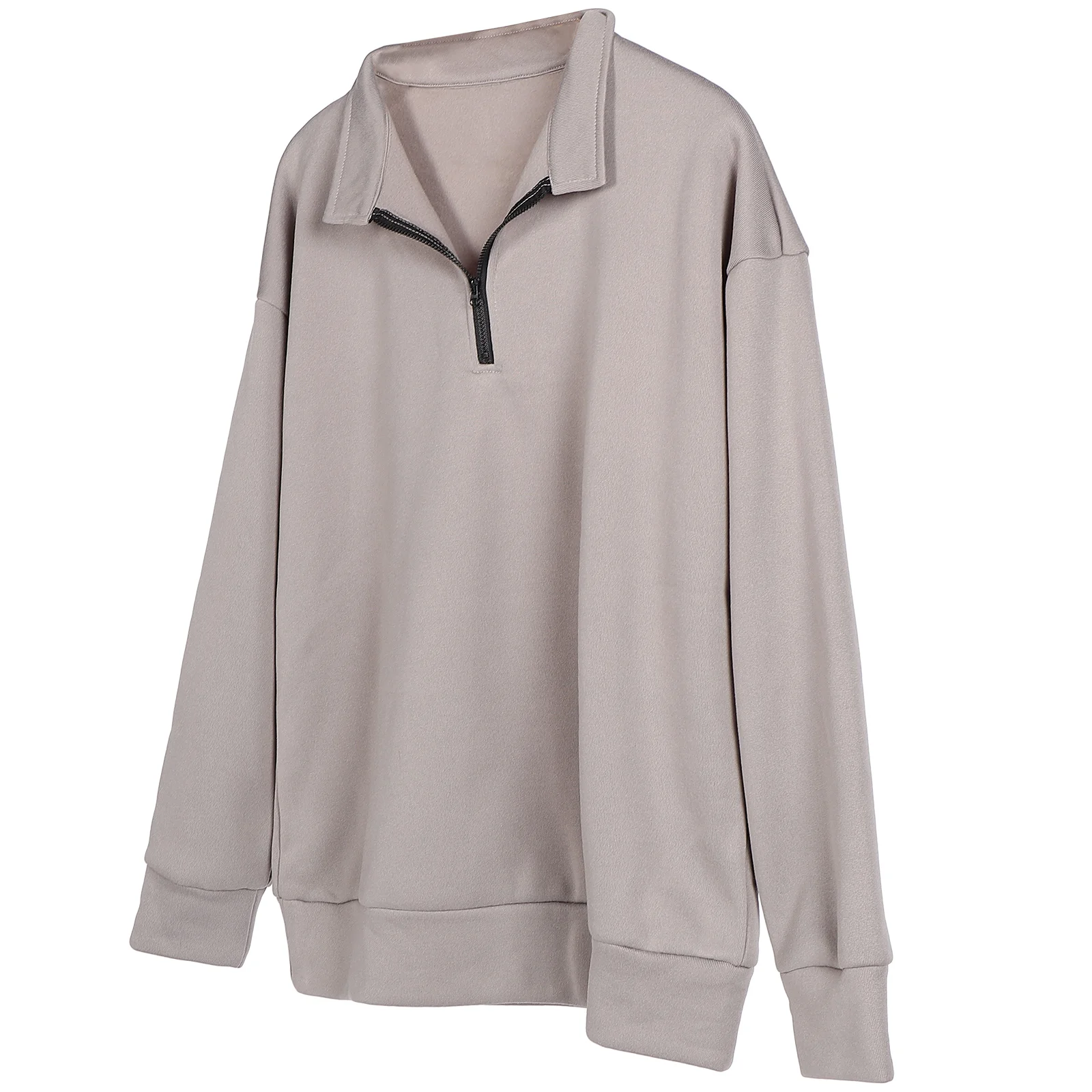 

Half Zip Casual Long Casual Long Sleeve Sweatshirt Sleeve Polyester Hoodie Comfortable Girls Half Zipper Sweatshirt Fall Wear
