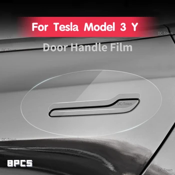 TPU Transparent Door Handle Scratch Protector Reverse Door Handle Paint Protective Film For Tesla Model 3 Y Door Handle Film