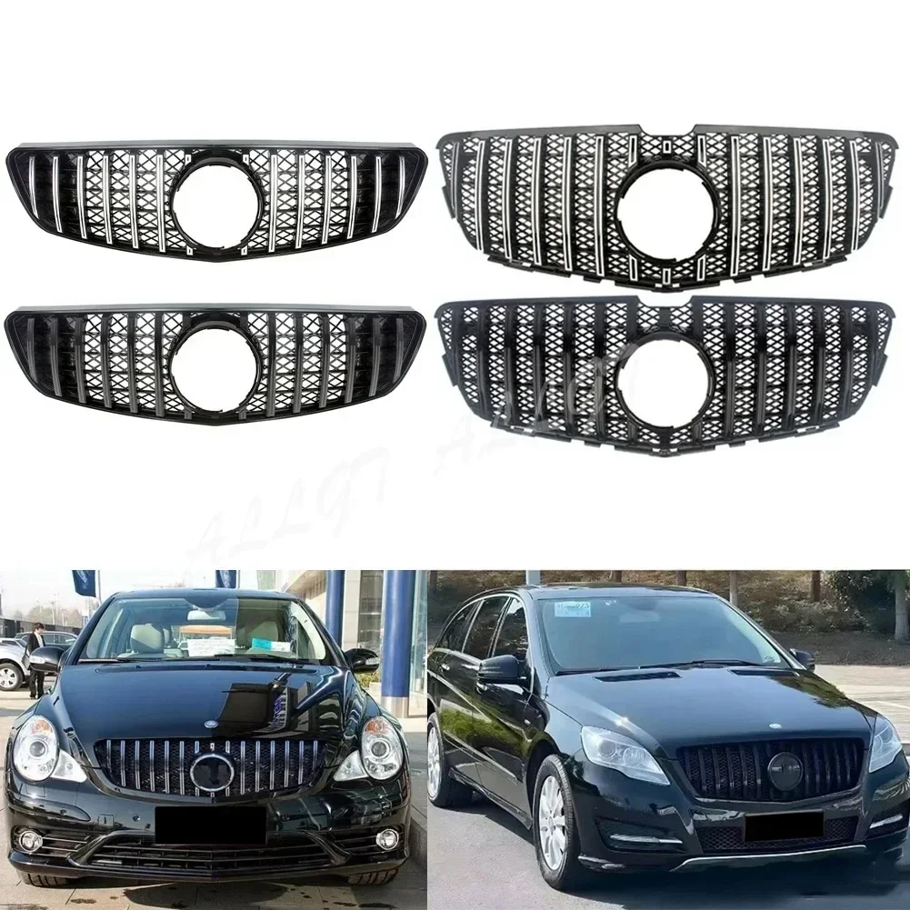 Front Racing Facelift Grilles Upper Bumper For Mercedez-Benz R280 R320 R350 R500 W251 2006-2010/2011-2017