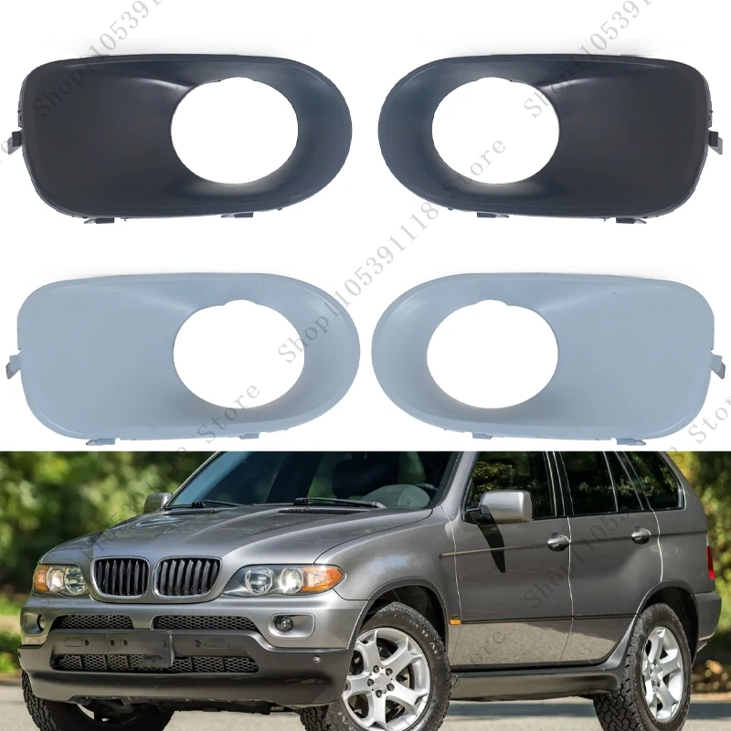 

Рамка-накладка противотуманной фары переднего бампера для BMW X5 E53 2003-2006, номера деталей 51117129299, 51117129300