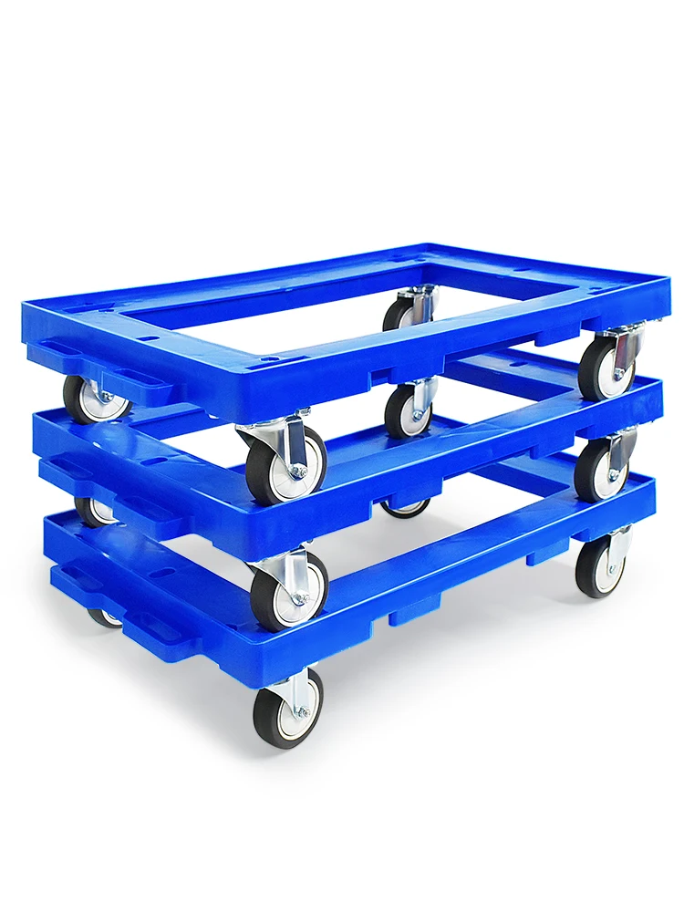 Hollow groove plastic turnover box turtle cart can be spliced with four wheeled small boxes, small carts, mobile tools, carts