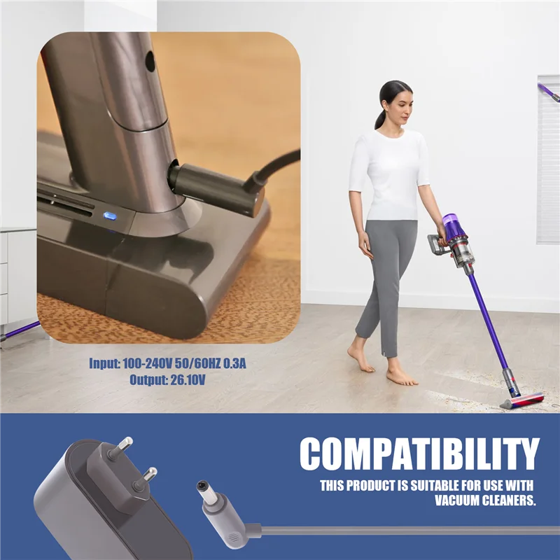 A68M-مكنسة كهربائية محول الطاقة جهاز آلي لتنظيف الأتربة استبدال شاحن ل دايسون V6 V7 V8 DC58 DC59 DC61 DC62 DC74 الاتحاد الأوروبي التوصيل