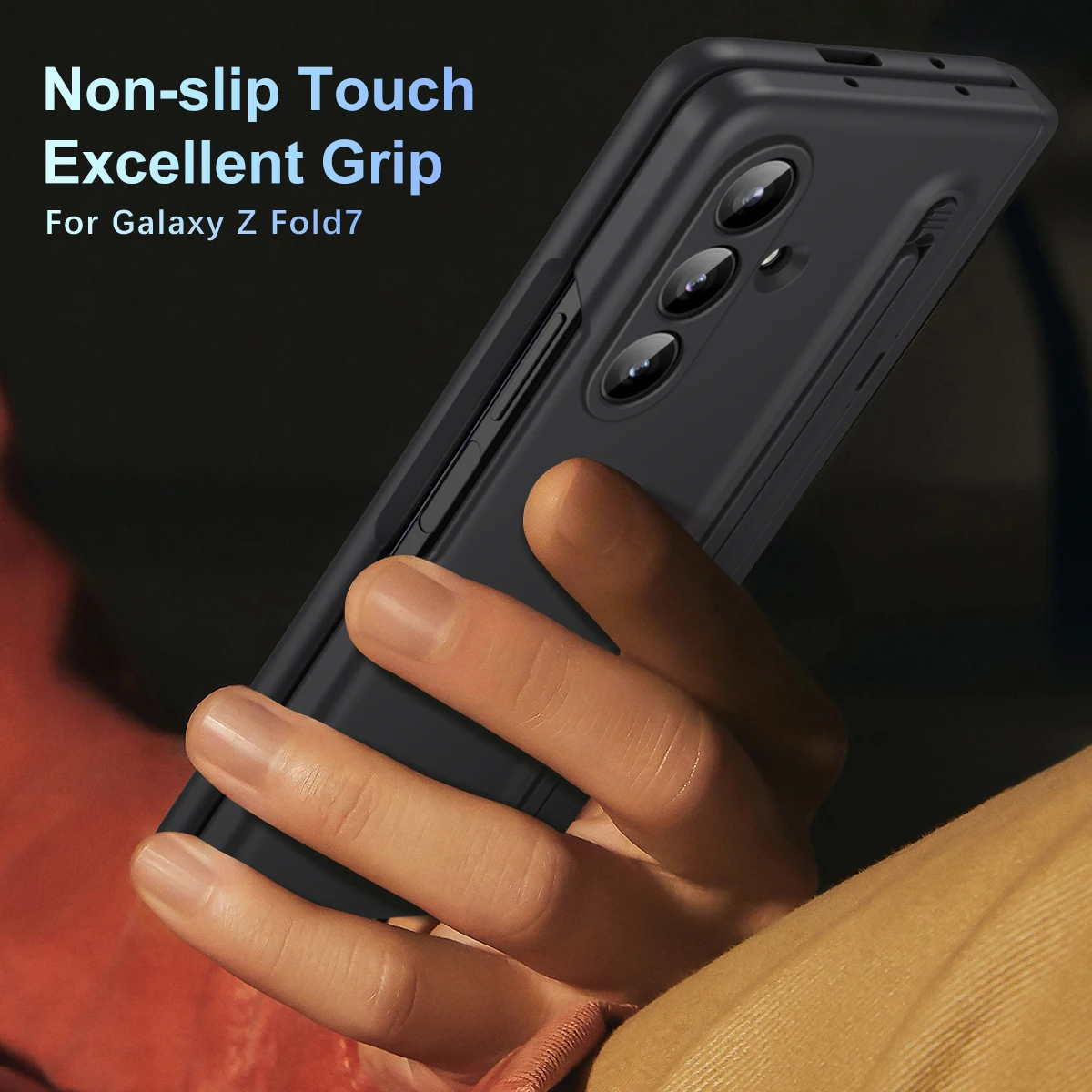 

Подходит для Galaxy Fold7/fold6/fold5/fold4/fold3, новый чехол для мобильного телефона, кронштейн, слот для ручки, встроенный с закаленной пленкой для бизнеса