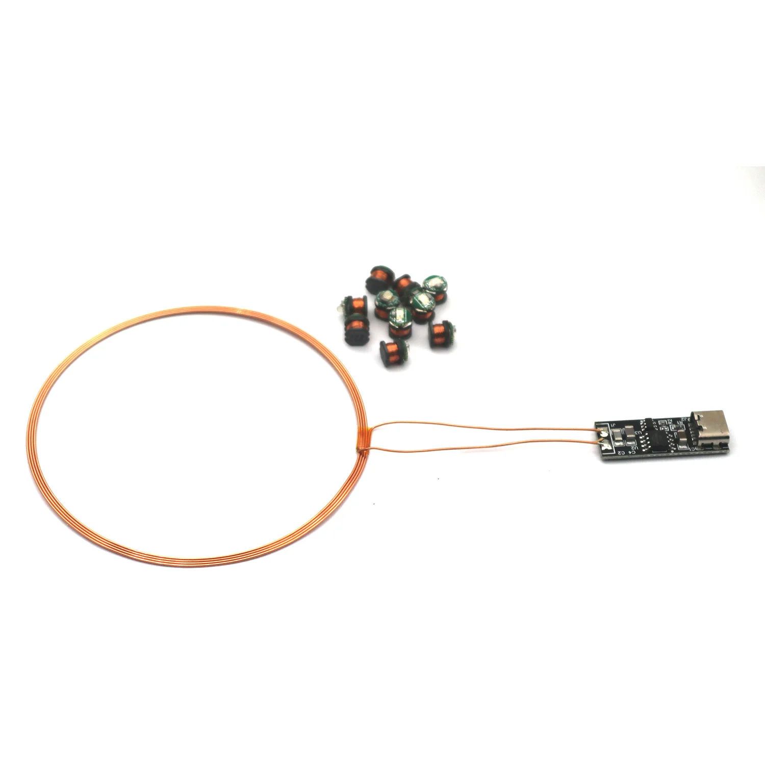 Imagem -06 - Usb 5v Fonte de Alimentação sem Fio Transmissor Bobina Módulo de Carregamento 10 Pcs Led Receptor Lâmpada Iluminação Luz Bandai Gundam Modelo 070 mm