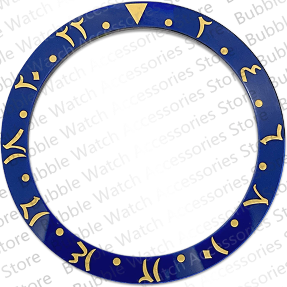 38 мм х 30, 7 мм, черный, синий, зеленый, арабский, 24 керамический Безель вставка, подходит для мужских механических часов Rlx