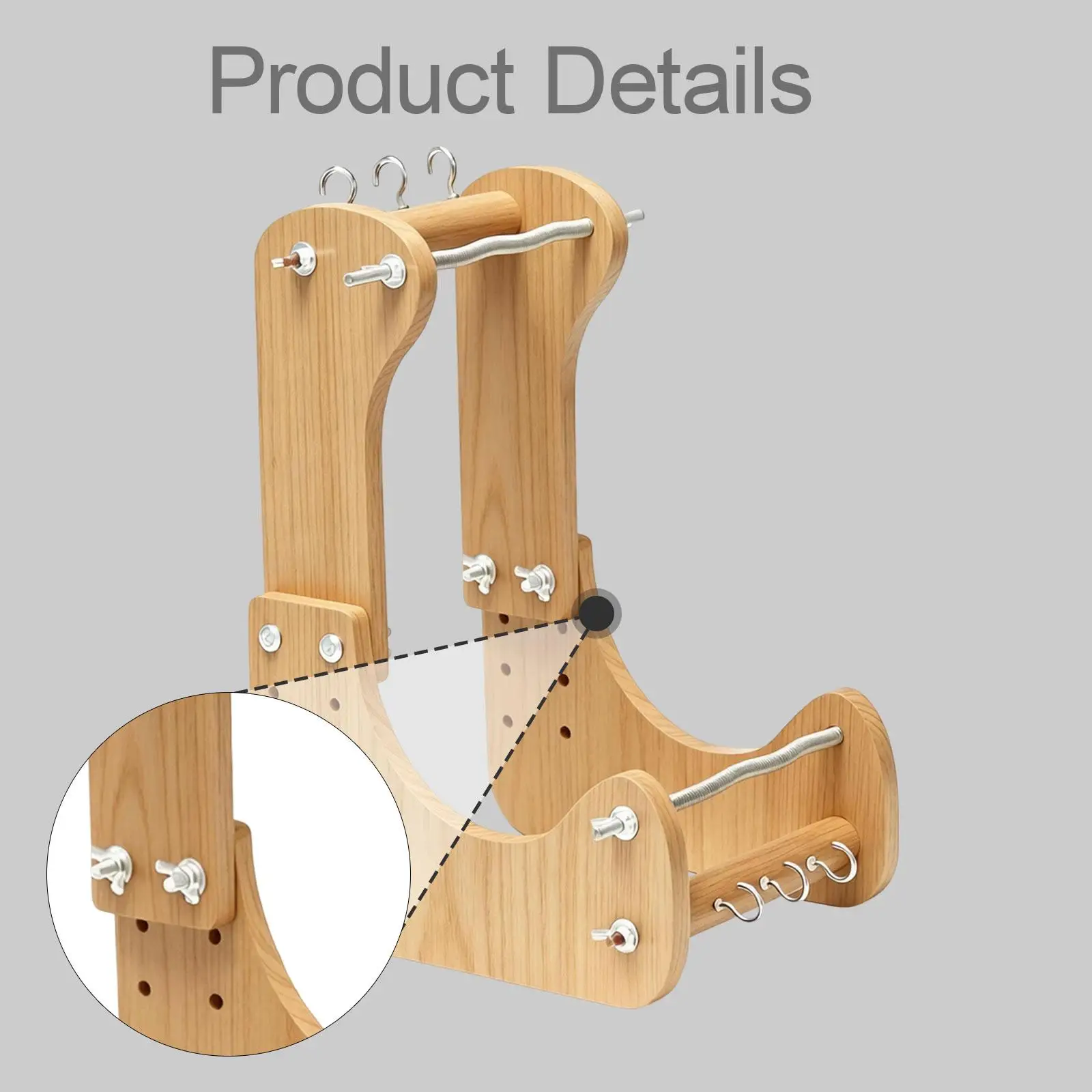 Versatile Bead Loom Adjustable Wooden Frame Hobby Craft Tool for Beads Bracelet Making and DIY Projects