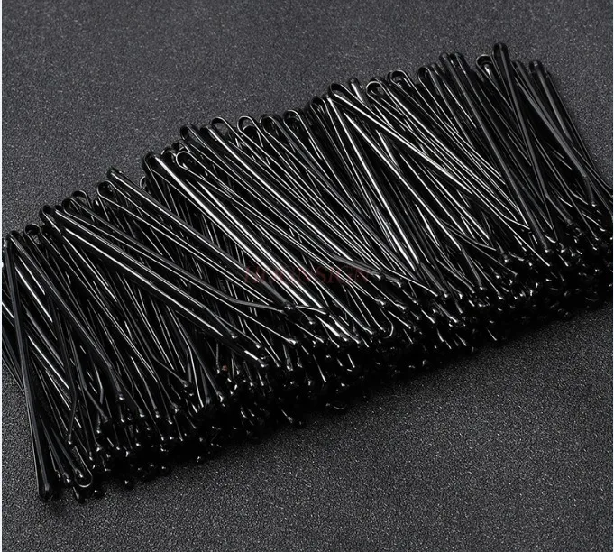 50PCS Black clip, straight clip, minimalist hair clip, forehead hair clip, small clip on the side, headdress steel clip