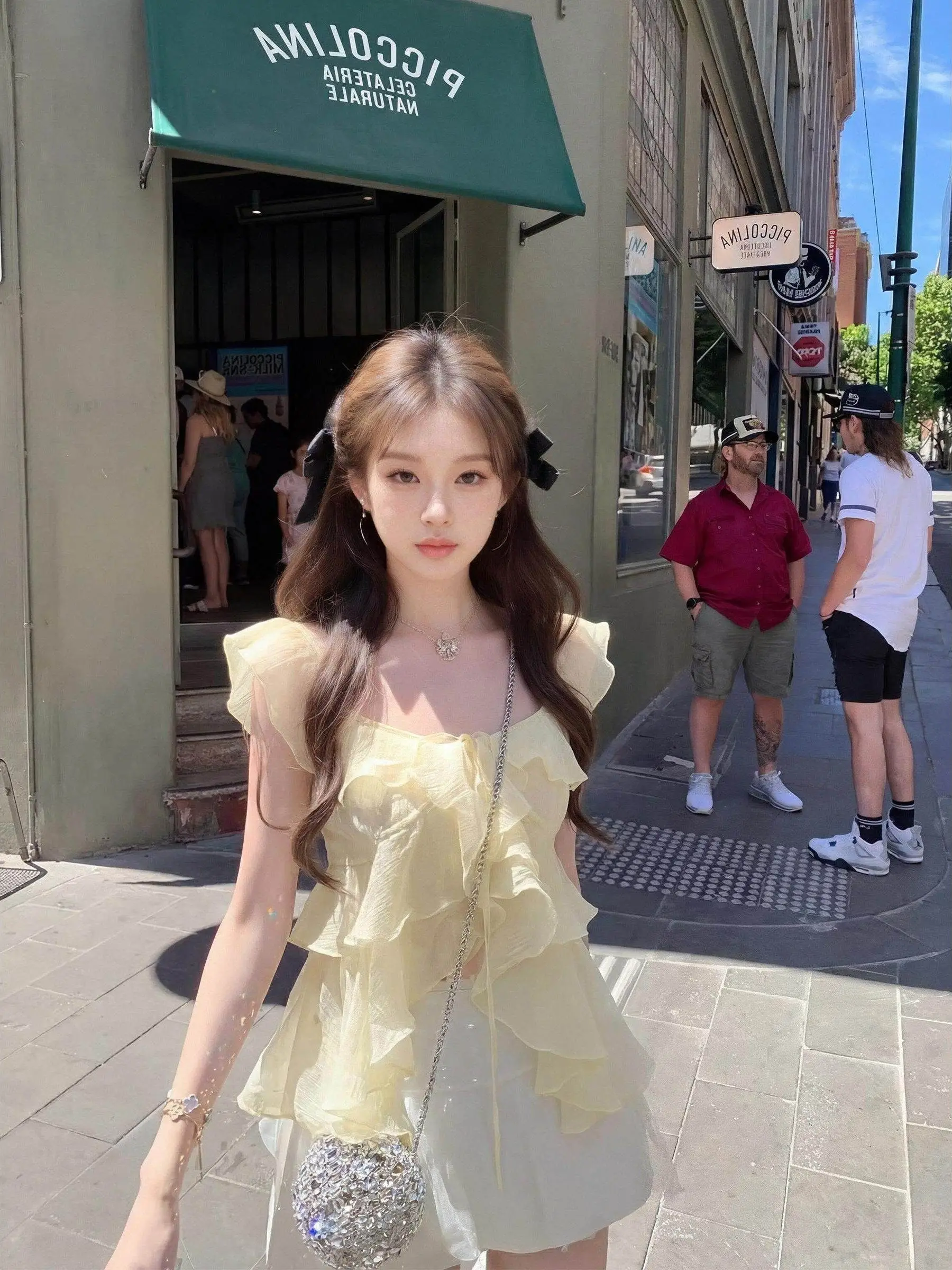 Gentle Summer Sleeveless Shirt Women's Square Collar Asymmetrical Loose Versatile Beautiful Top Korean Style Commute Fashion