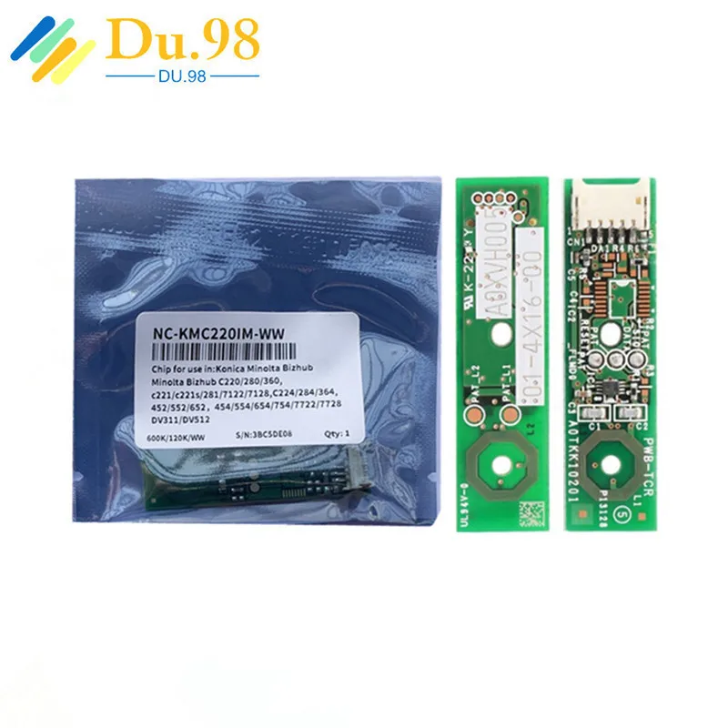 4X DV311 DV512 Developer Reset Chip for Konica Minolta C220 C280 C360 C7722 C224 C284 C364 C454 C554 C452 C552 C652 C7728