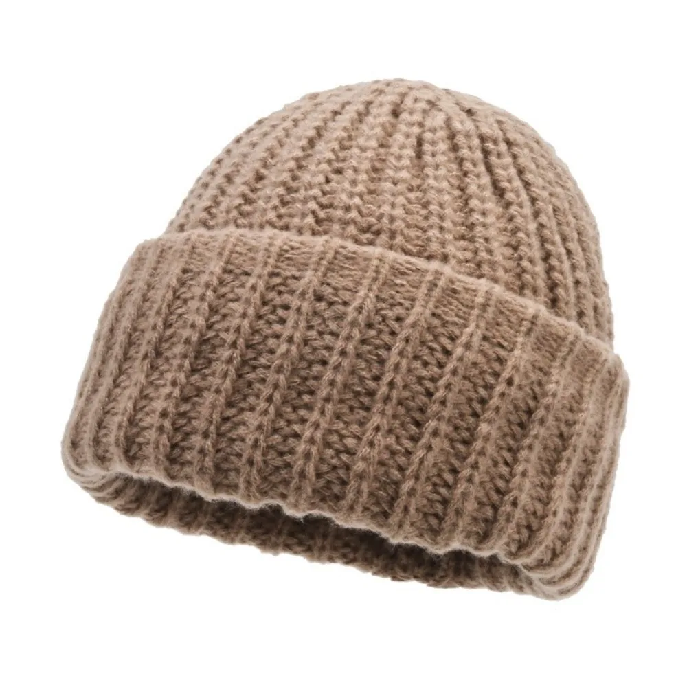 Casual Solid Color Winter Balaclavas Cap Windproof Thickened Full Face Pullover Cap Neck Warmer Earflap Ski Knitted Mask Outdoor
