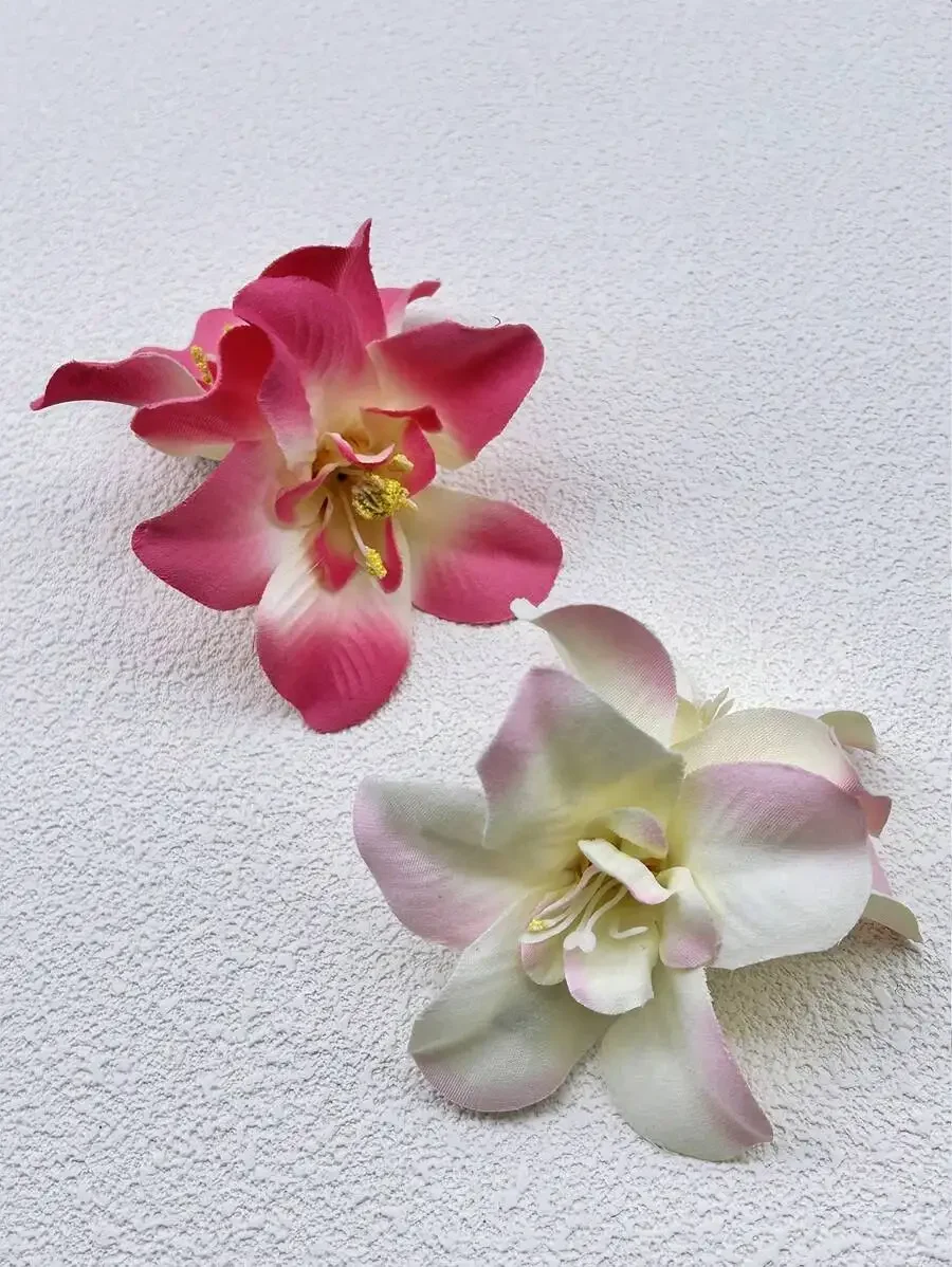 

2pcs Artificial Flower Hair Clip Women Hair Accessories Valentines Day Gift