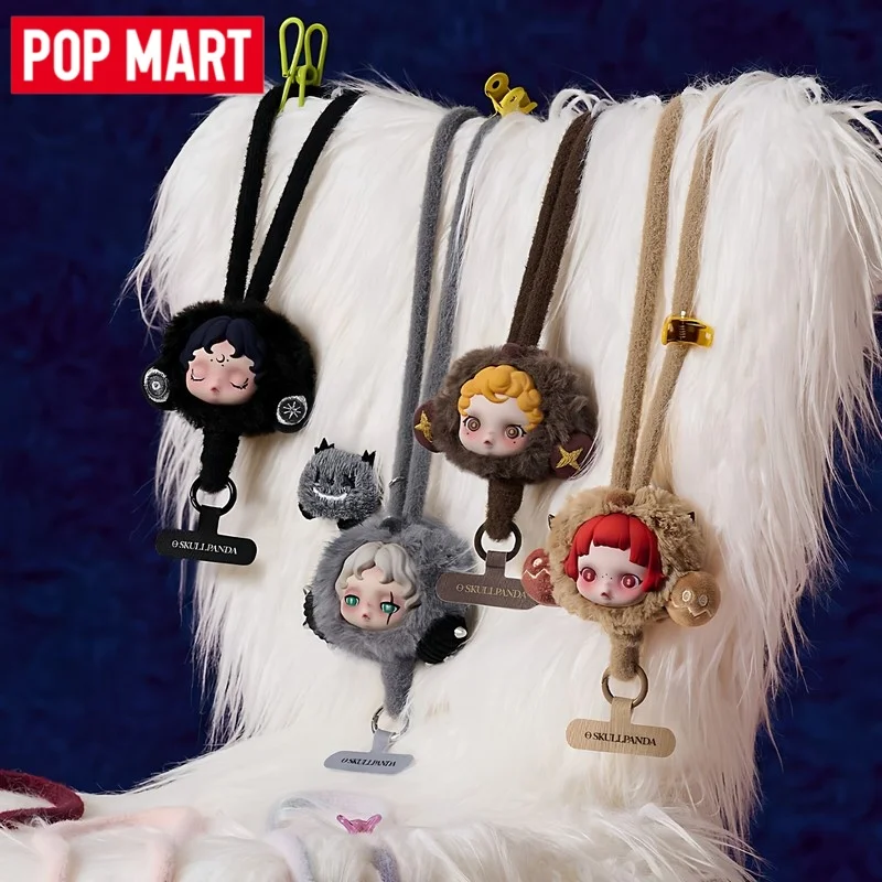 Nova Coleção POP MART SKULLPANDA YOU FOUND ME: Cordão para Celular
