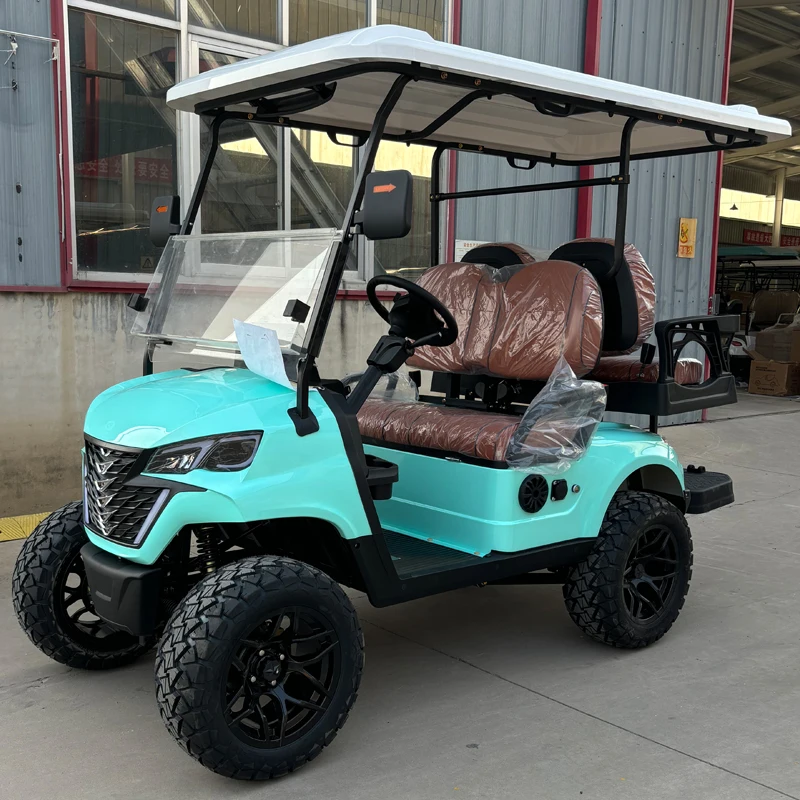 New 4-wheel electric golf cart with 48V lithium battery and 5kW electric motor, 4 seats and 4+2 seats Electric golf cart