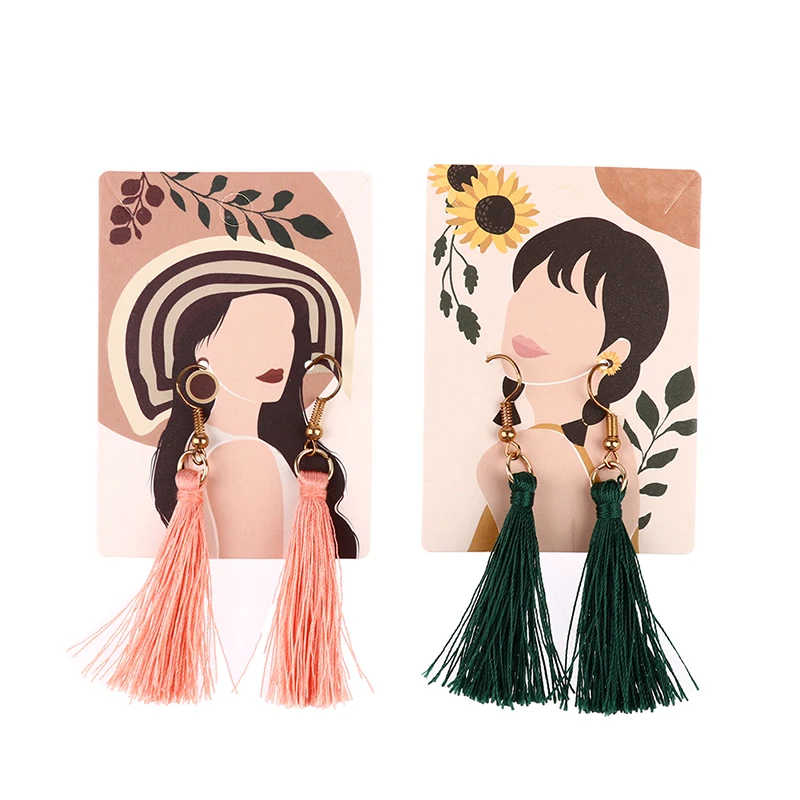 

50Pcs Women Pattern Earring Display Card Ear Studs DIY Jewelry Package Card Necklace Jewelry Display Holder