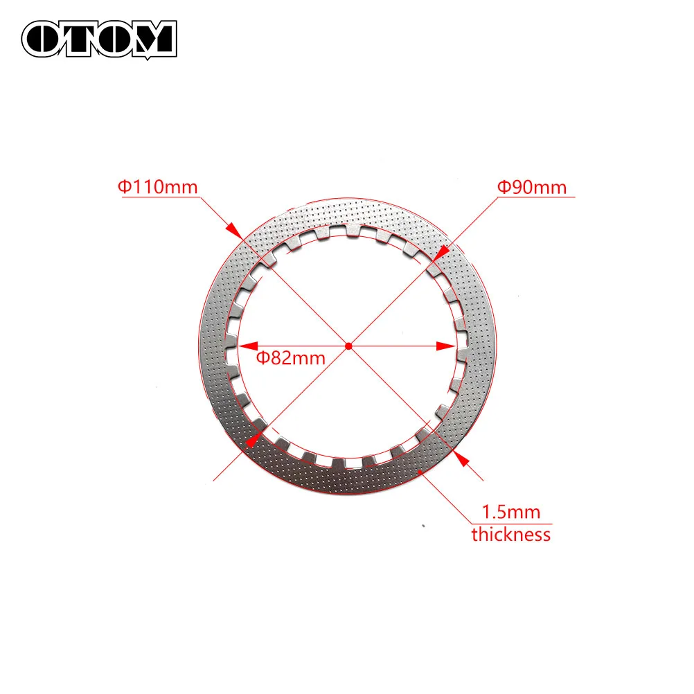 OTOM YBS300 YB300H YB250R Motorcycle Clutch Steel Plates Disc KEWS KAYO BOSUER HENGJIAN Engine Accessories Dirt Bike Motocross