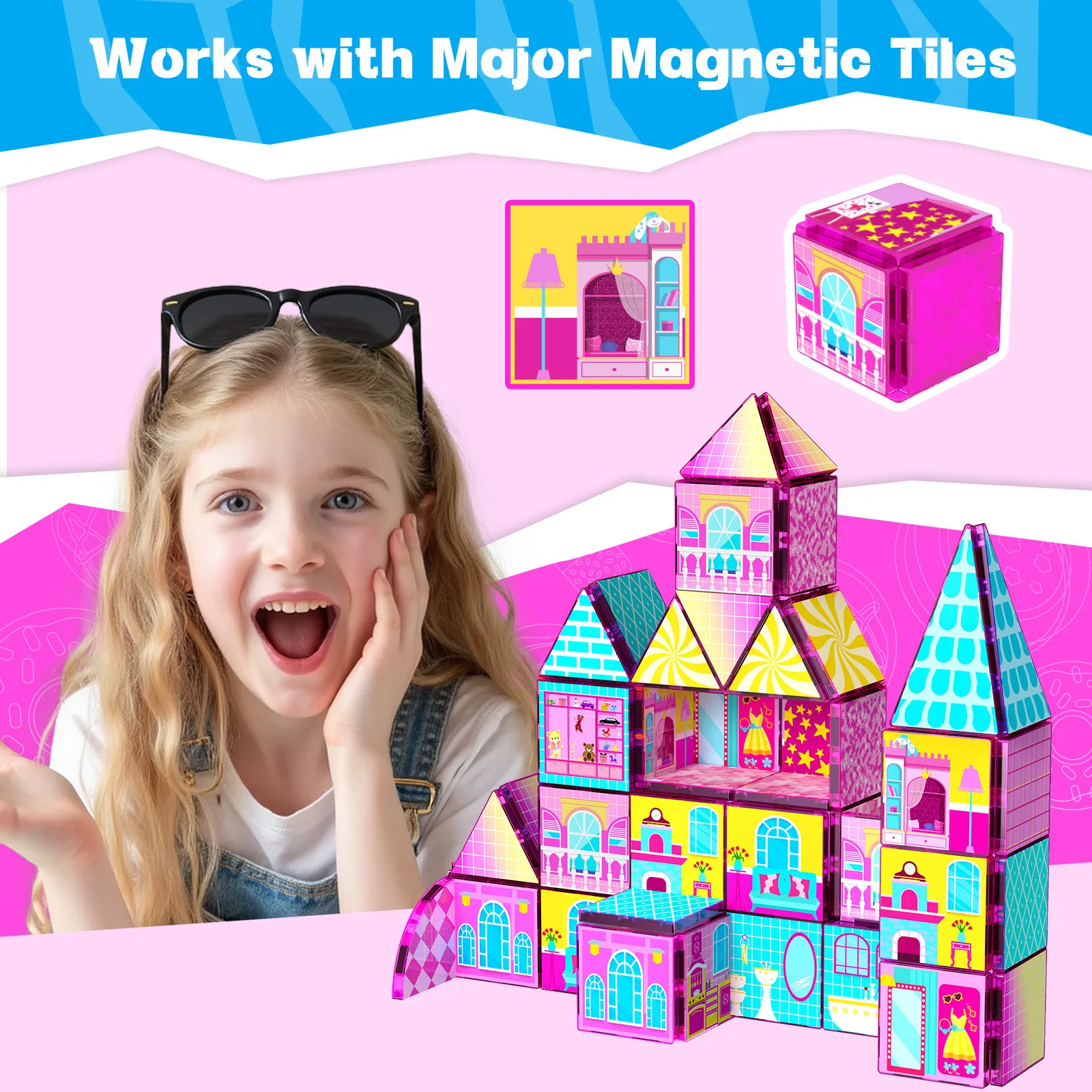 

Cartoon Animal Magnetic Building Blocks Educational Toys for Kids Boys and Girls Holiday Birthday Gift