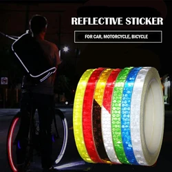 8m Motorcycle Sticker Reflective Night Safety Equipment Bicycle Wheel Body Stickers Strips Bicycle Bike Motorcycle Accessories