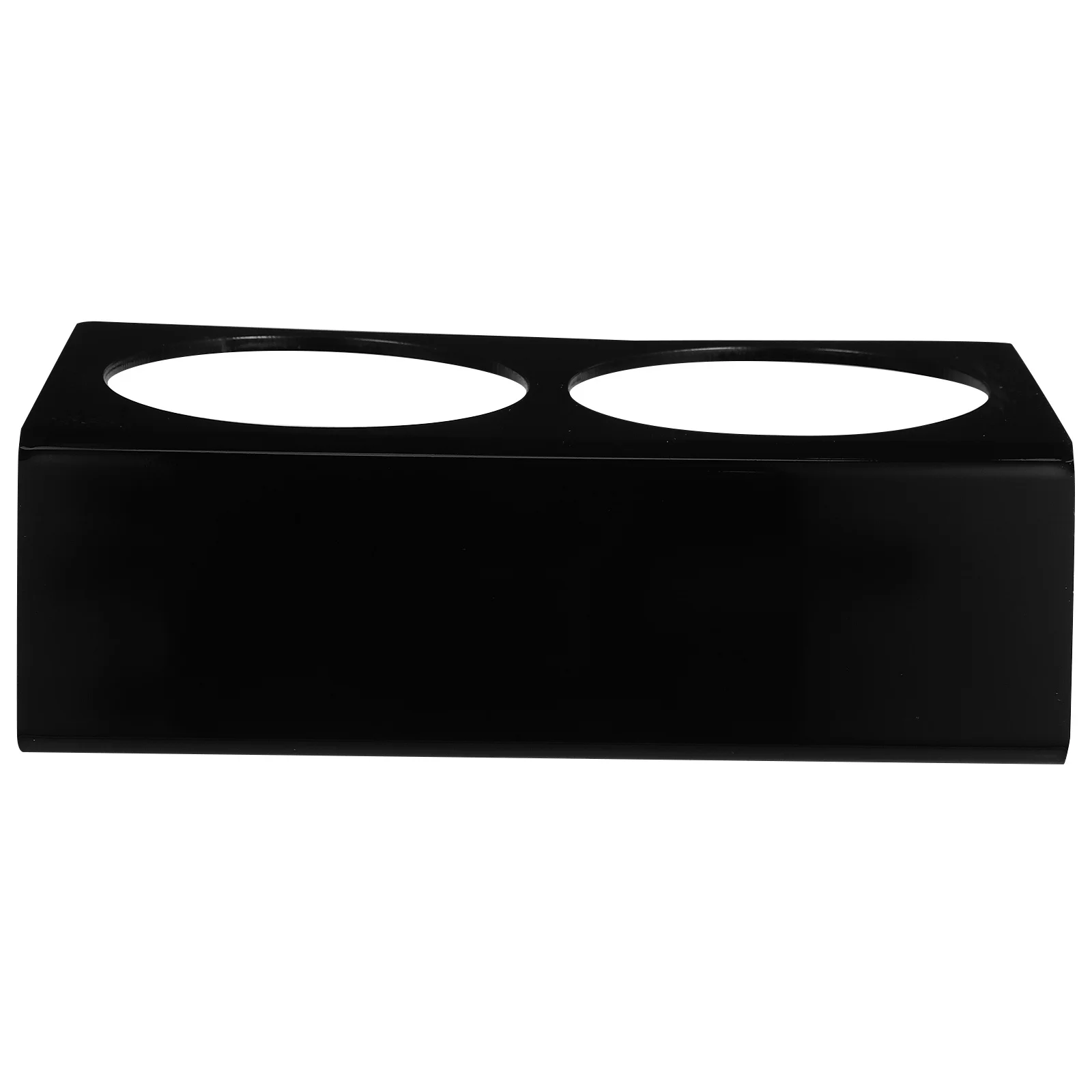 Espositore per rack per bevande in acrilico a doppio slot per organizer per bottiglie d'acqua per hotel Portabottiglie per portabicchieri da cucina