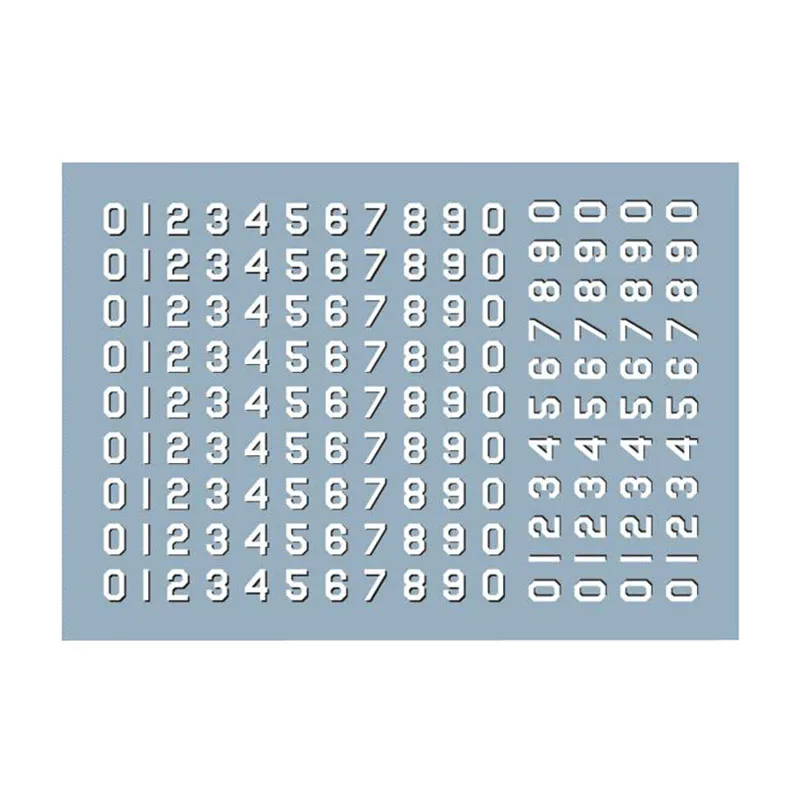 1PCS 1/350 Scale Water Decal for Model Warship Destroyer 0-9 Hull Number Independent Waterslide Transfer Stickers DIY Toy Parts