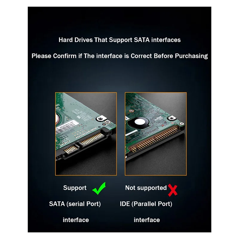 ABFN-Type-C Portable Hard Drive Chassis Intelligent Digital Display 2.5 Inch Laptop External SATA Serial Port U25T