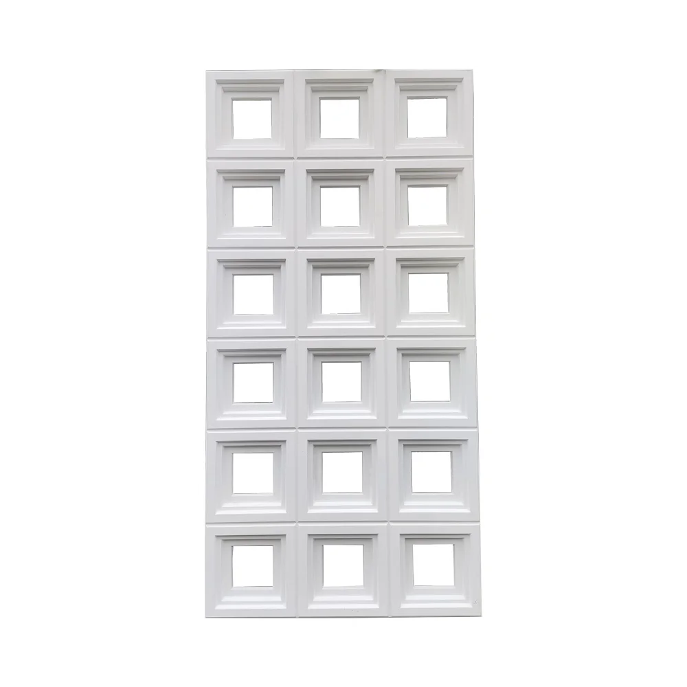 Direct Factory Supply Heat-Resistant Eco-Friendly PU Faux Hollow Brick Wall Panel Partition Wall Decoration Graphic Design