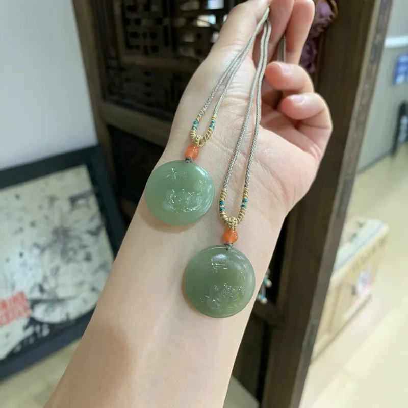 Hetian Jade Is Elegant Lustrous, With A Fine Texture.Pendant Has A Uniform Color Is Fashionable And Versatile