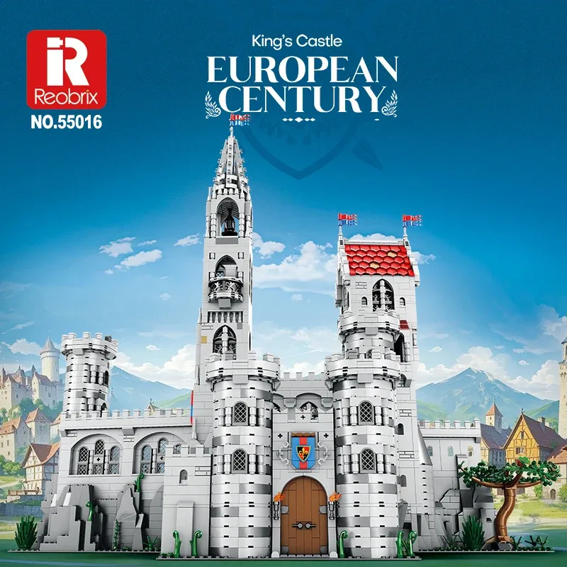 New 55016 3999pcs MOC Medieval king's Castle Building Blocks Bricks Assembling Model Construction Toys for Children Gift Set