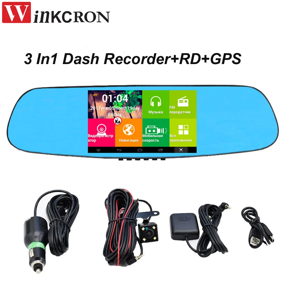 

5.0 inch Car Reaview Mirror Dash Camera Recorder RD-Detector Andorid 5.0 DVR Dual Lens Recorder Full HD 1080P Video Recorder