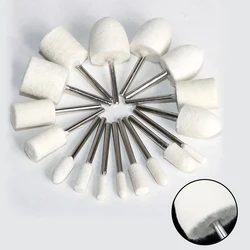 5PCS Wool Grinding Head Wool Felt Mounted Polishing Buffing Wheel Surface Finishing Mold Drill Rotary Tool With 2.35/3mm Shank