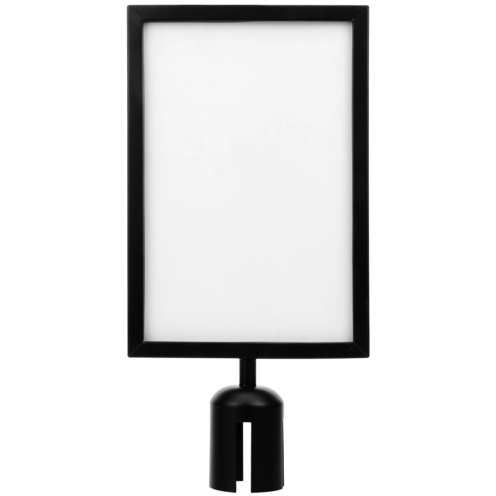 Isolation Column Card Insert Stanchion 1 Meter Stainless Steel Crowd Control Sign Holder Black A4 Poster Display Frame