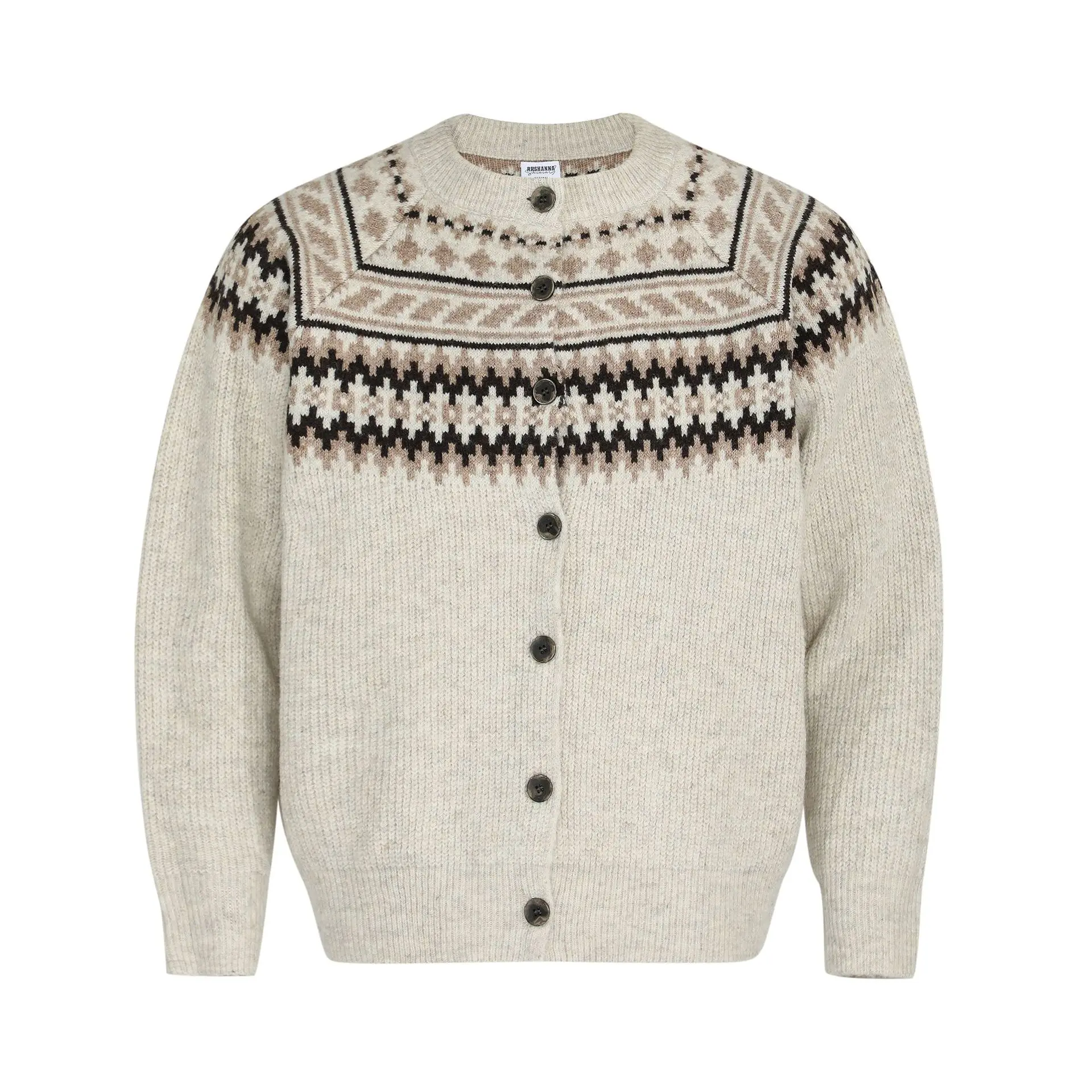 

Кардиган HeritageStyle Дизайнерский вязаный кардиган премиум-класса Свитер с узором Fair Isle Модный современный кардиган с длинными рукавами