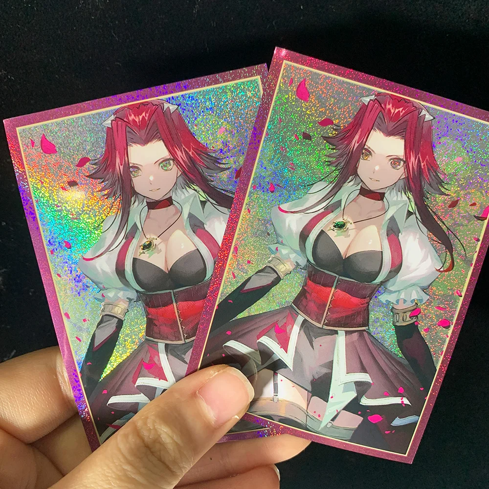 

63X90MM 50PCS YGO Classic Japanese-Size Card Sleeves Game Holographic Shine Protector Case Cover