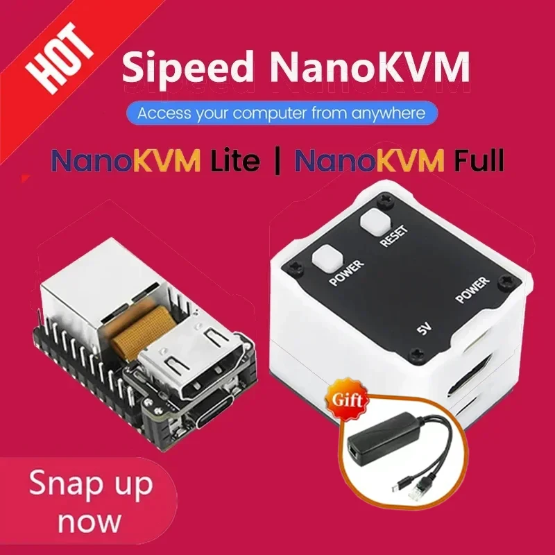 Sipeed NanoKVM PiKVM Mini Remote Control Operation And Maintenance Server HDMI Raspberry Pi Black and White Color