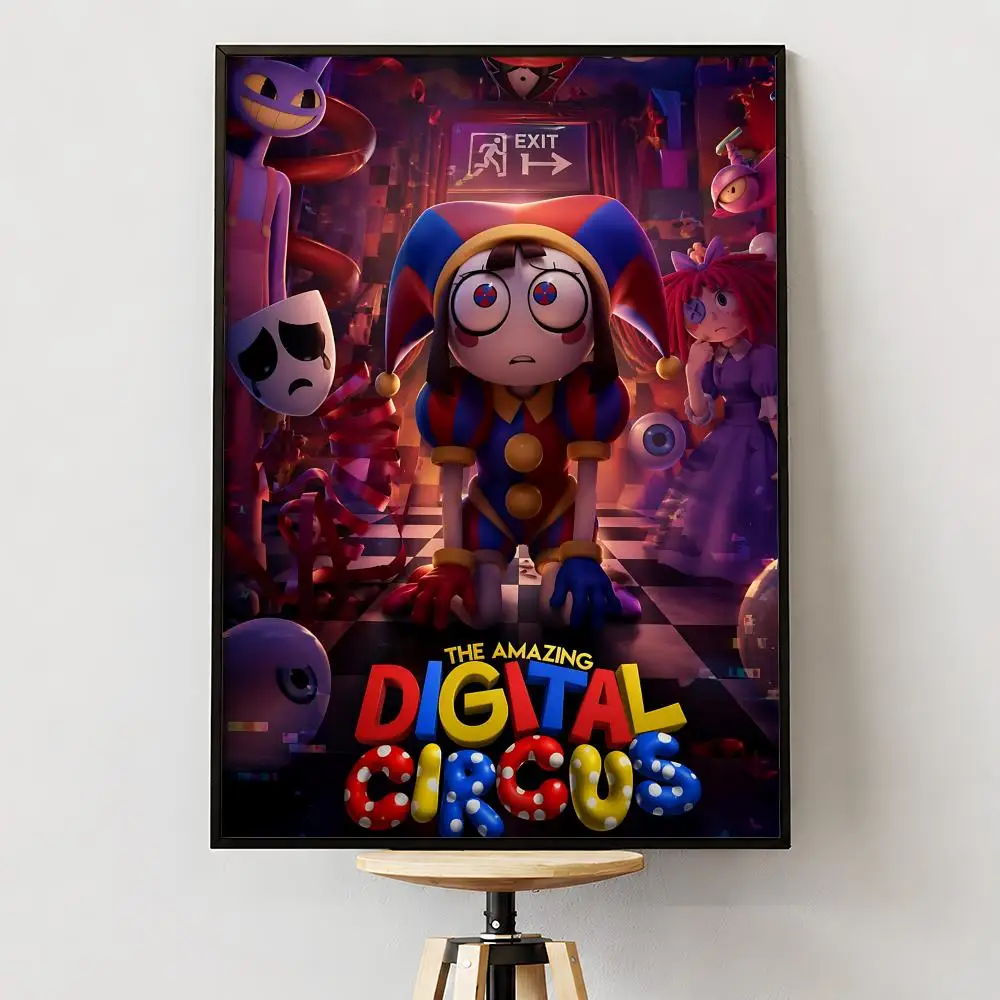 Animation A-Amazing D-Digital Circus Poster, PP, selbstklebendes, dekoratives Poster, wasserfest, für Wohnung, Schlafzimmer – Detail 17