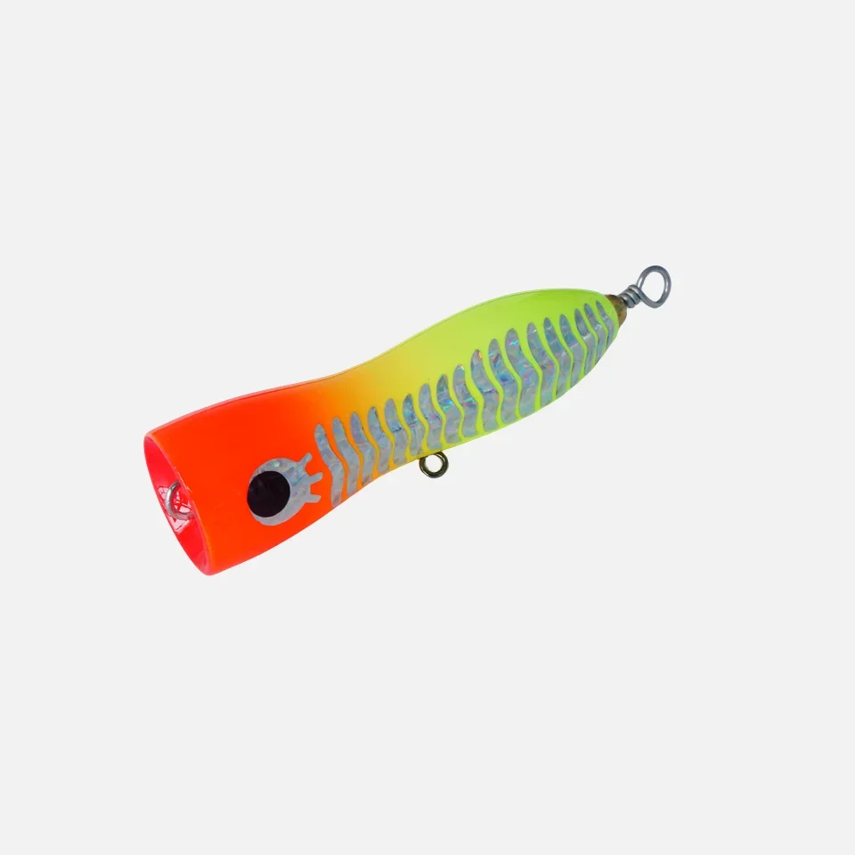 Popper de madera para pesca – Señuelo de superficie 10 cm - imagen 3