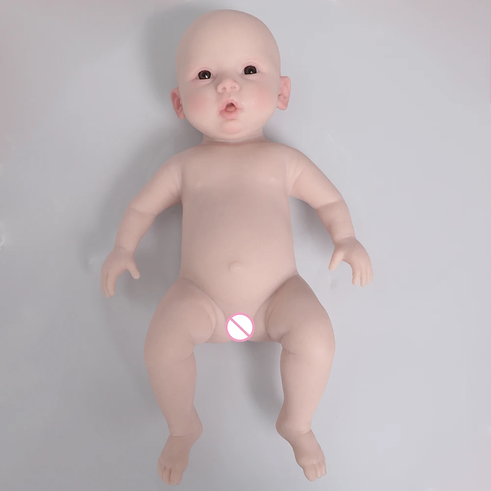U-charmmore 47cm 3KG Girl Full Silicone Reborn Baby Silicone Reborn Doll Full Body Silicone Girl Real Newborn Baby Kid\'s Gift